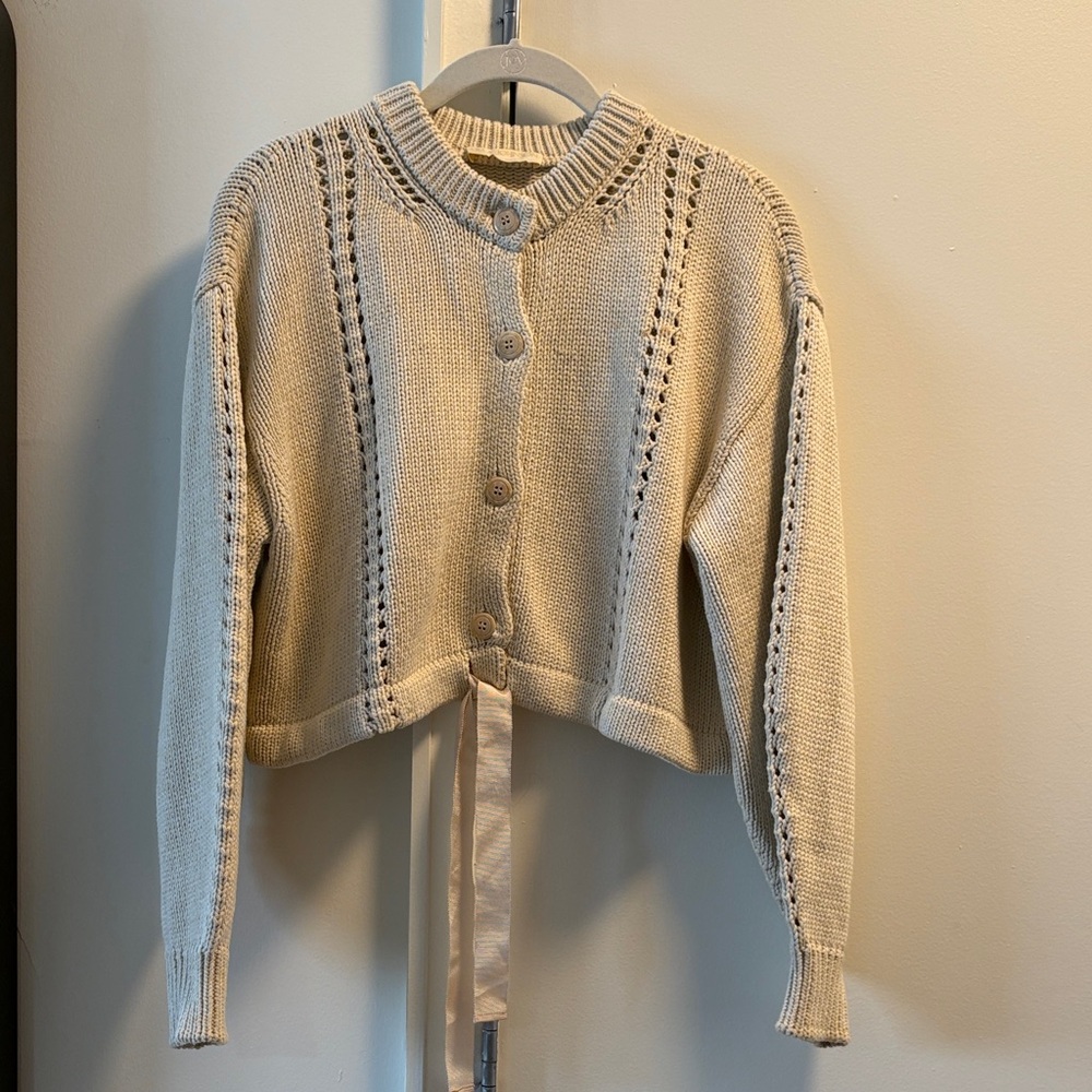Ulla Johnson Cream Women's Magda Cardigan size small